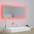 vidaXL LED kúpeľňové zrkadlo dubu sonoma 100x8,5x37 cm, akryl