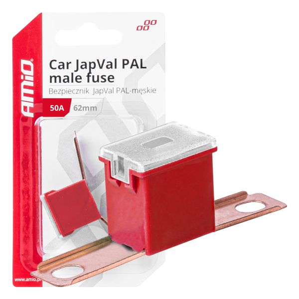 Poistka JAPVAL PAL samec 62mm 50A AMIO-03429