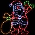vidaXL Svetlo Santa Claus Viacfarebný 58.5 x 60 x 1.3 cm Železo