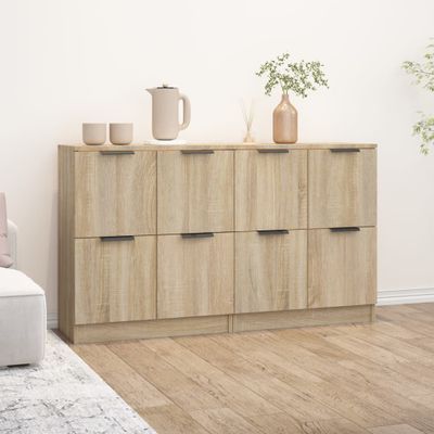 vidaXL Komody 2 ks dub sonoma 60x30x70 cm spracované drevo