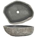 vidaXL Umývadlo riečny kameň oválne (45-53)x(34-41) cm