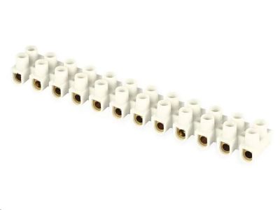 Skrutková svorkovnica 12× 4–6mm2, 450 V, biela, EMOS A4102
