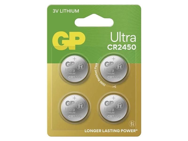 Batéria CR2450 GP Ultra Lithium 4ks