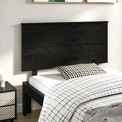 vidaXL Čelo postele čierne 124x6x82,5 cm masívna borovica