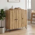 vidaXL Servírovacia skriňa Dub artisan 89 x 34,5 x 80 cm