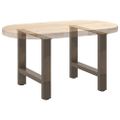 vidaXL Nohy konferenčného stolíka, prírodná oceľ, 2 ks, 50 x (42-43) cm, oceľ