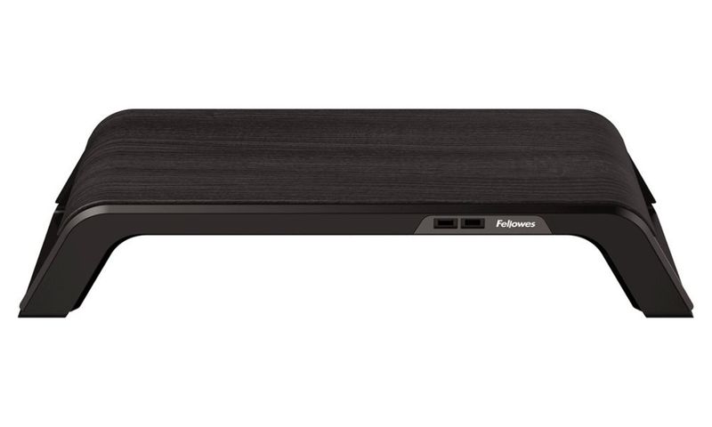 Stojan pod monitor Fellowes HANA černý Podstavec, pro monitor, ergonomický, nastavitelný, nosnost 18kg, 2x USB 2.0, 2x nabíjecí USB, černý
