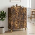 vidaXL Servírovacia skriňa Dymový dub 66 x 34,5 x 90 cm
