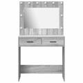 vidaXL Toaletný stolík Sivý Sonoma 78,5 x 41 x 135 cm Kompozitné drevo