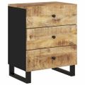 vidaXL Nočná skrinka 50x33x62 cm masívny mangovník a spracované drevo