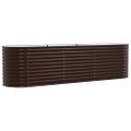 vidaXL Zvýšený záhon Hnedá 320 x 80 x 81 cm Oceľ