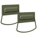 vidaXL Rukoväte na kuchyňu 2 ks Olivová zelená 85 x 45 mm Kov