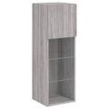 vidaXL TV skrinky s LED svetlami 2 ks sivé sonoma 30,5x30x90 cm