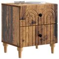 vidaXL Nočný stolík 2 ks Staré drevo 43 x 34,5 x 48 cm