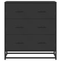 vidaXL Komoda čierna 68x35x76 cm kompozitné drevo a kov