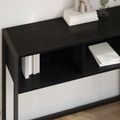 vidaXL Koncový stôl Čierny dub 100 x 36 x 75 cm Kompozitné drevo