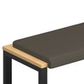 vidaXL Vankúš na lavičku Umelá koža Sivá Hĺbka 35 cm
