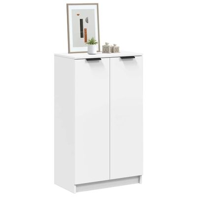 vidaXL Botník biely 59x35x100,5 cm spracované drevo