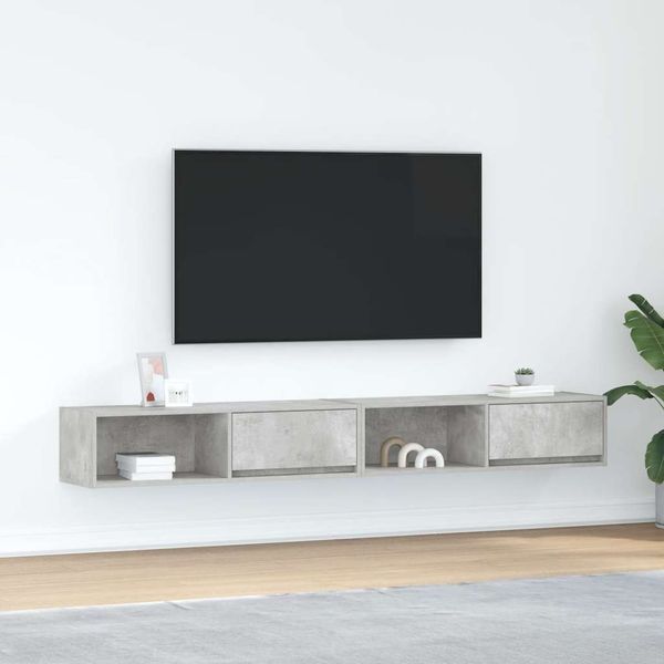 vidaXL TV skrinky 2 ks Betónovo sivá 100x31x25,5 cm Konštrukčné drevo