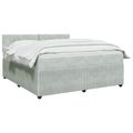 vidaXL Posteľ boxspring s matracom Svetlosivá 140 x 200 cm Zamat