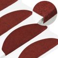 vidaXL Samolepiace nášľapy na schody 15 ks 65x22,5x3,5 cm červené
