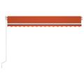 vidaXL Manuálne zaťahovacia markíza 400x300 cm oranžová a hnedá