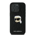 Obal Karl Lagerfeld pre iPhone 16 Pro 6,3" KLHCP16LPGKLKIPK čierny tvrdý Monogram Karl Head Pin