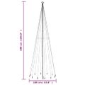 vidaXL Vianočný stromček s hrotom 732 studených bielych LED 500 cm