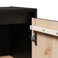 vidaXL Nástenné skrinky 2 ks čierne 30x30x60 cm masívna borovica