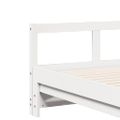 vidaXL Denná posteľ s matracom biela 90x190 cm masívna borovica