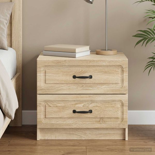 vidaXL Nočný stolík Dub sonoma 62 x 34,5 x 44,5 cm Kompozitné drevo