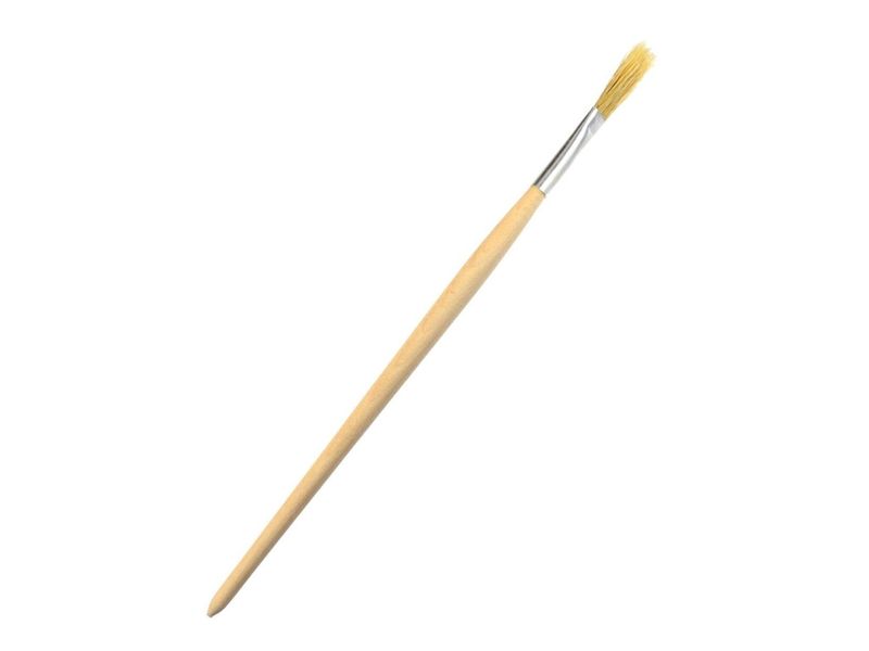 Štětec kulatý, 6 mm, dřevěná rukojeť GEKO