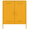 vidaXL Komoda horčicovožltá 68x39x79 cm oceľ