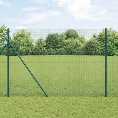 vidaXL Pevný kovaný drôtový plot 25 x 1,5 m PVC potiahnutá oceľ Zelená
