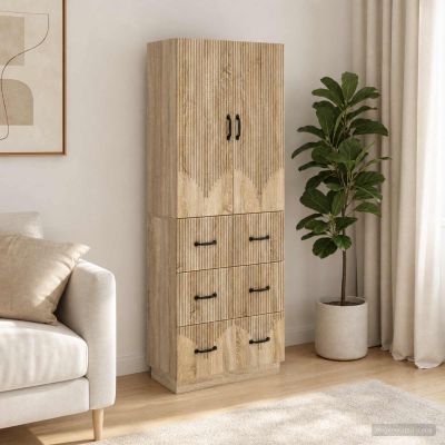 vidaXL Sada skríň 2 ks 66 x 34,5 x 87 cm Kompozitné drevo Dub sonoma