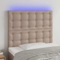 VidaXL Čelo postele kapučínové 90x5x118/128 cm umelá koža