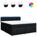 vidaXL Posteľný rám boxspring s matracom čierny 180x200 cm látka
