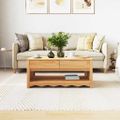vidaXL Konferenčný stolík so zásuvkou Drammen Dub 99 x 55 x 45 cm