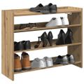vidaXL Regál na topánky dub artisan 80x25x62 cm kompozitné drevo