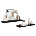 vidaXL Plávajúce nástenné police 2ks, lesklé čierne 80x23,5x3,8cm, MDF