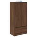 vidaXL skriňa so zásuvkou Hnedý dub 55,5x34x119,5 cm Konštrukcia dreva