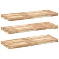 vidaXL Plávajúce police 3 ks 80x30x4 cm neošetrené masívne drevo akácia