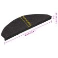 vidaXL Nášľapy na schody samolepiace 10 ks čierne 65x22,5x3,5 cm