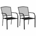 vidaXL 3-dielna záhradná jedálenská súprava oceľová antracitová