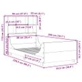 vidaXL Posteľ s knižnicou bez matraca biela 90x200 cm masívne drevo