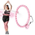 Sada ružovej masážnej Hula Hoop so závažím HMS HHW11 a zoštíhľujúceho bedrového pásu HMS BR163 PLUS SIZE