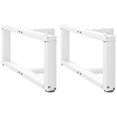 vidaXL Nohy konferenčného stolíka v tvare T, 2 ks, biele, 60x25x(30-31) cm, oceľové