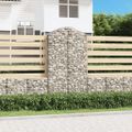 vidaXL Oblúkový gabionový kôš 100x50x180/200 cm pozinkované železo