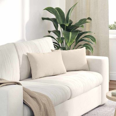 vidaXL Vankúše na pohovku 2 pcs Béžová 50 x 30 cm látka