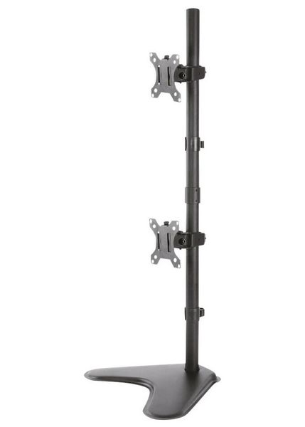 Neomounts FPMA-D550DDVBLACK/Držák displeje/na stůl/10-32"/stojan/VESA 100X100/nosn. 2x6kg/2 displeje vert/černý Stojan, VESA, stolní, pro 2 ploché monitory nad sebou, úhloprícka 10"-32", náklon 90°, otácení 180°, rotace 360°, nosnost 12kg, c